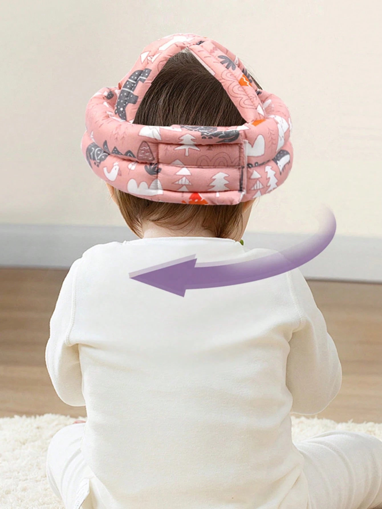 1pc Baby Anti-Collision Cap, Toddler Anti-Fall Head Protect Hat, Breathable & Washable, Suitable For All Seasons
