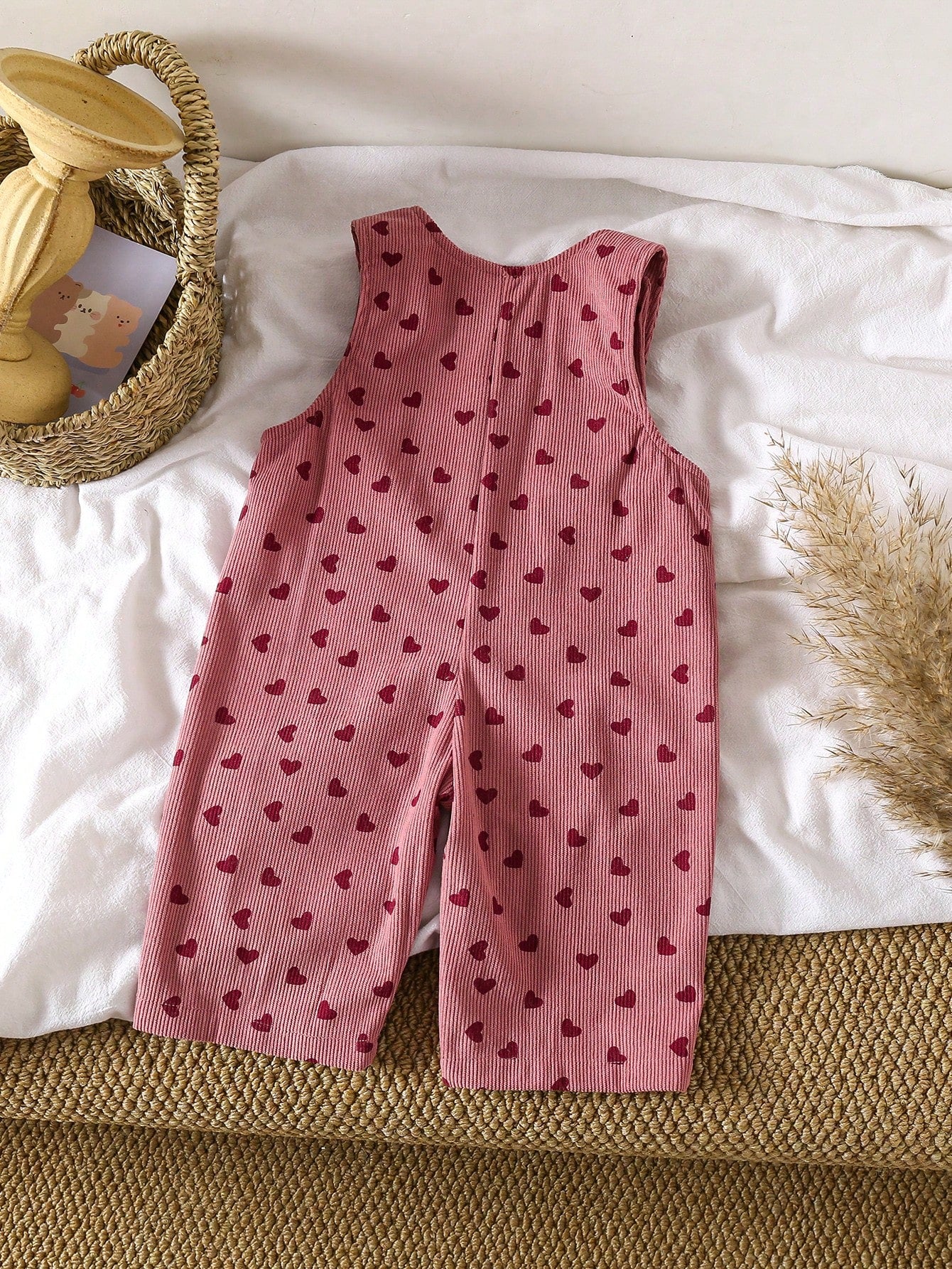 1pc Baby Corduroy Overalls Long Pants, Spring/Autumn