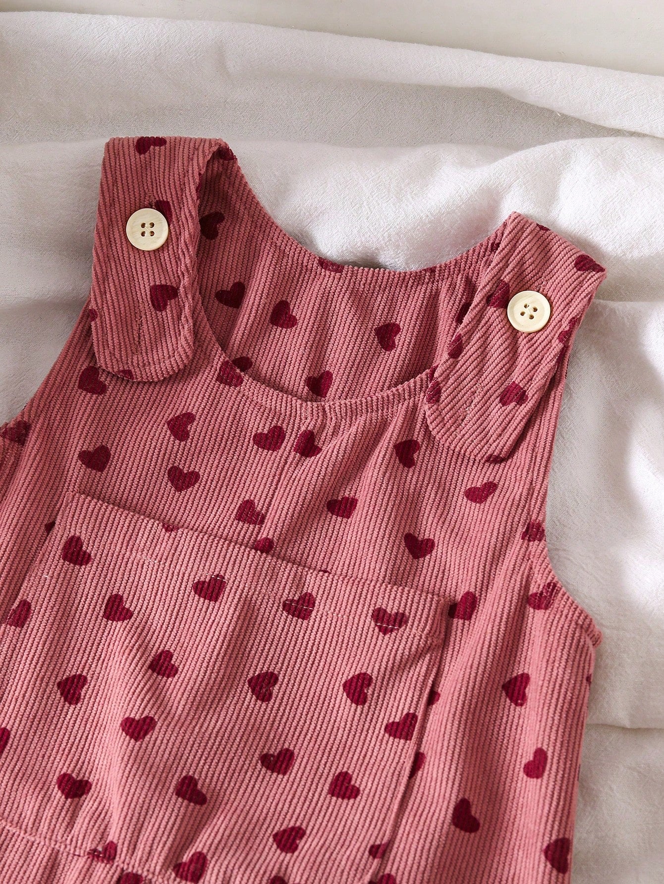 1pc Baby Corduroy Overalls Long Pants, Spring/Autumn