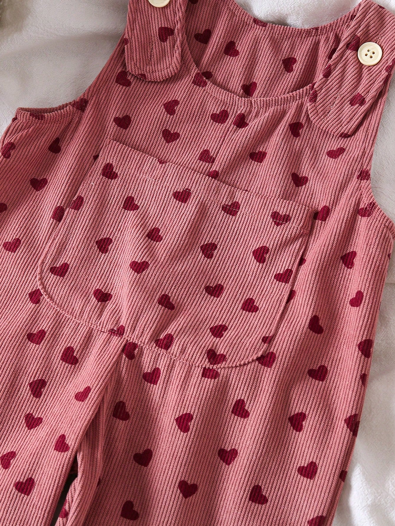 1pc Baby Corduroy Overalls Long Pants, Spring/Autumn