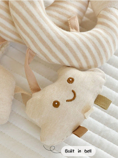 1pc Baby Stroller Spiral Hanging Plush Doll, Infant Comforter Rattle Teether Stroller Accessory With Rattle And BB Sound, Helps Develop Baby's Grasping Ability, Newborn Gift, Sensory Toy