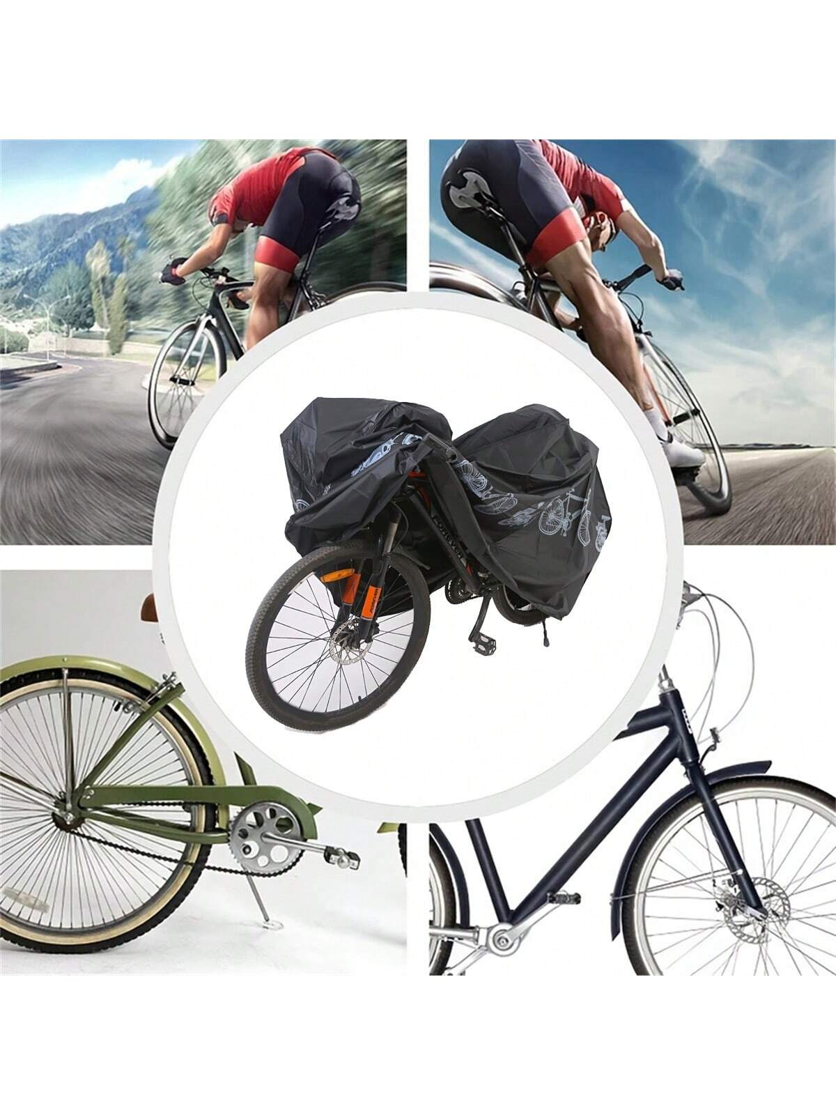 1pc Basic/Lightweight & Portable Electric Bicycle/Motorcycle Dust Cover, Outdoor Waterproof Sunshade Bike Jacket, Suitable For All Seasons
