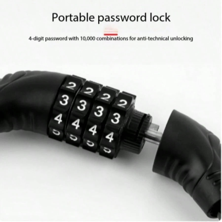 1pc Bicycle 4-Digit Combination Lock, Portable Cycling Gear For Mountain Bike