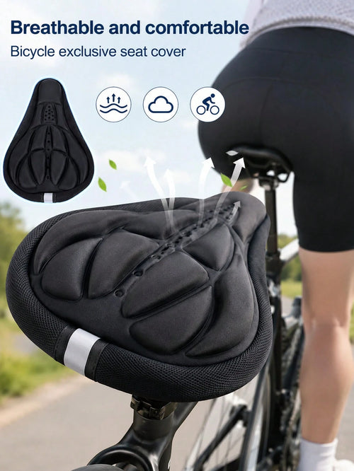 1pc Bicycle Seat Cover, Soft Foam Bike Seat Cover, Shock-Absorbing Breathable Comfortable, Suitable For Outdoor Cycling, Mountain Bike, Road Bike, Exercise Bike And Daily Commute