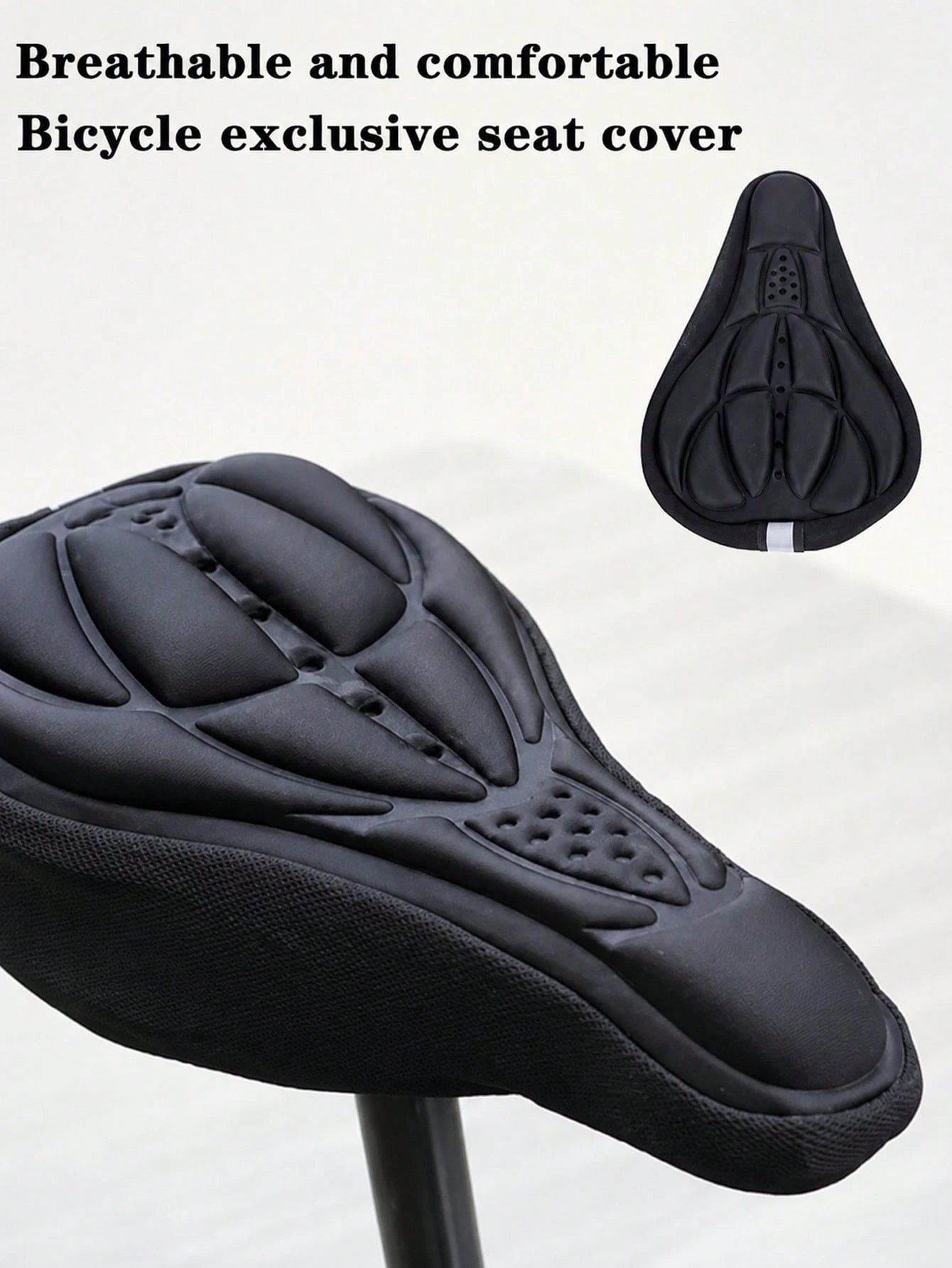 1pc Bicycle Seat Cover, Soft Foam Bike Seat Cover, Shock-Absorbing Breathable Comfortable, Suitable For Outdoor Cycling, Mountain Bike, Road Bike, Exercise Bike And Daily Commute