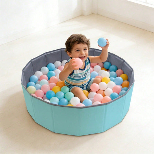 1Pc Blue-Grey Ball Pit (Balls Not Included) – 31.5" Soft Round Memory Foam Ball Pit Suitable For Indoor And Outdoor Play; For Kids Pets.