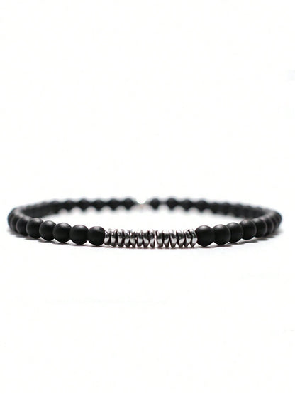 1pc Bohemian Style Turquoise Beaded Bracelet, Men's Daily Decorative Jewelry Gift, Fashionable Punk Style, Create Look