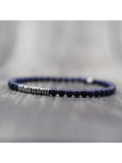 1pc Bohemian Style Turquoise Beaded Bracelet, Men's Daily Decorative Jewelry Gift, Fashionable Punk Style, Create Look