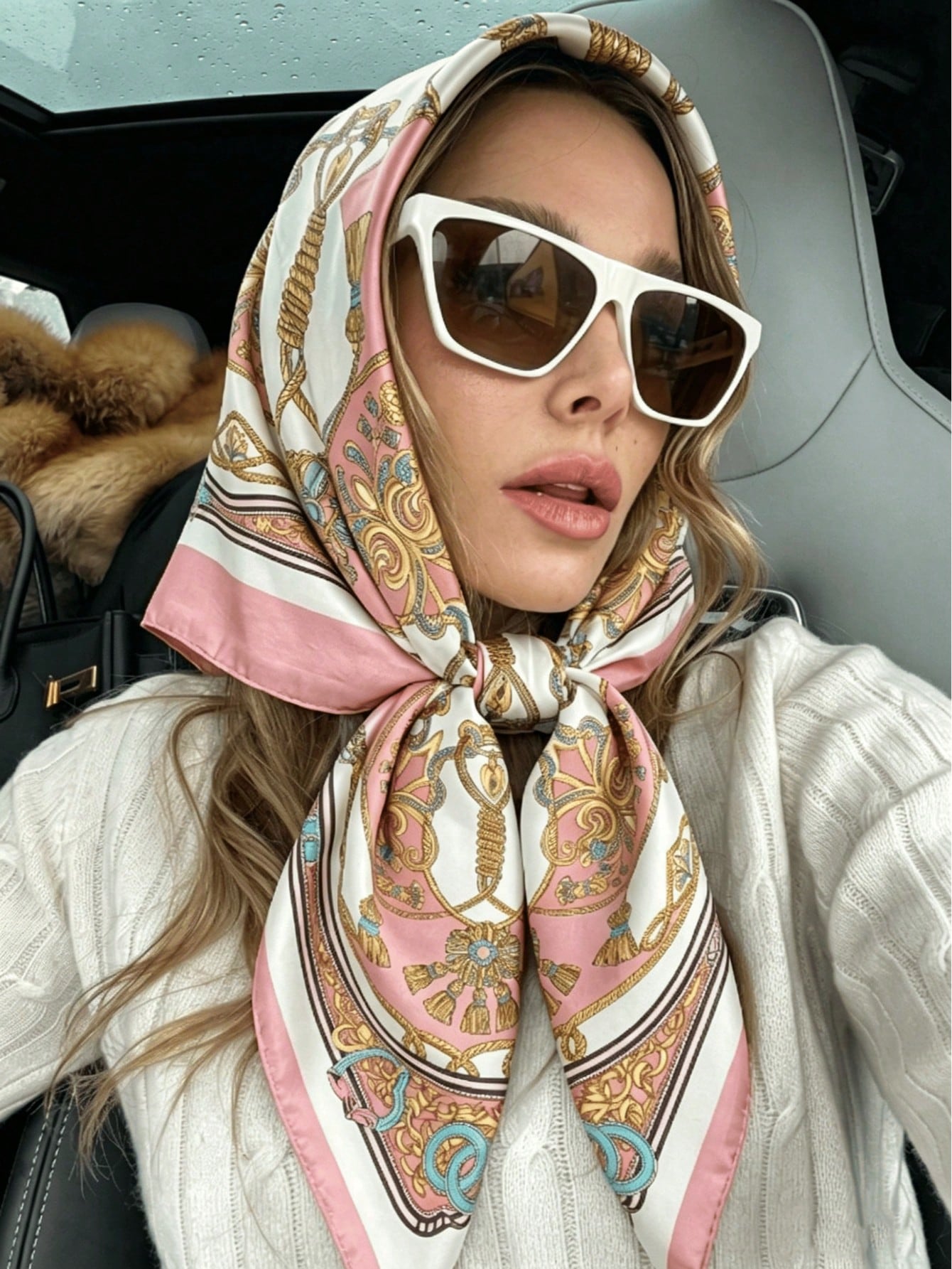 1pc Bohemian Vintage Paisley Women's Scarf/Bandana, New Spring High-End Versatile Fashion Accessory Silk Scarf, Can Be Used As Neck Scarf, Headband, Hair Scarf Or Shawl, Suitable For Spring/Summer Bea