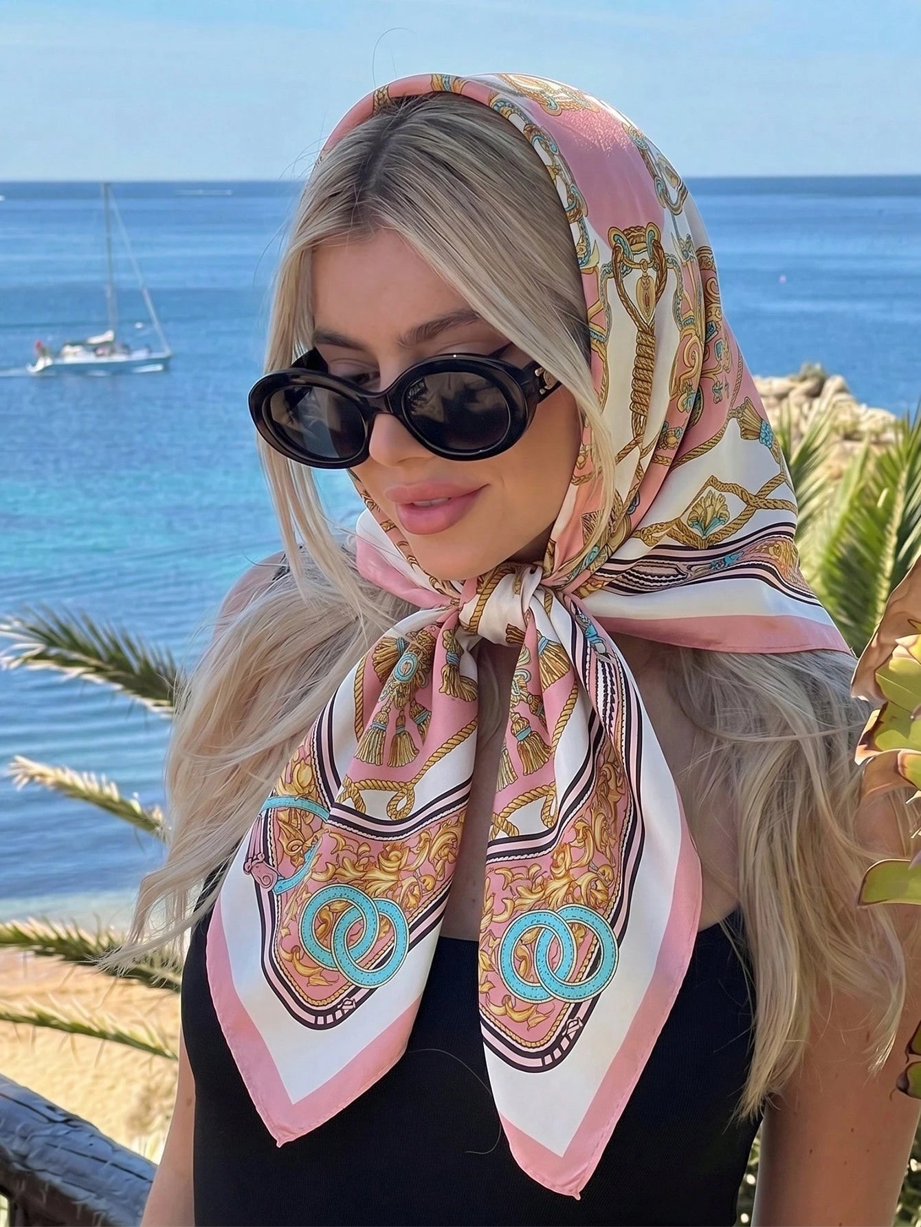 1pc Bohemian Vintage Paisley Women's Scarf/Bandana, New Spring High-End Versatile Fashion Accessory Silk Scarf, Can Be Used As Neck Scarf, Headband, Hair Scarf Or Shawl, Suitable For Spring/Summer Bea