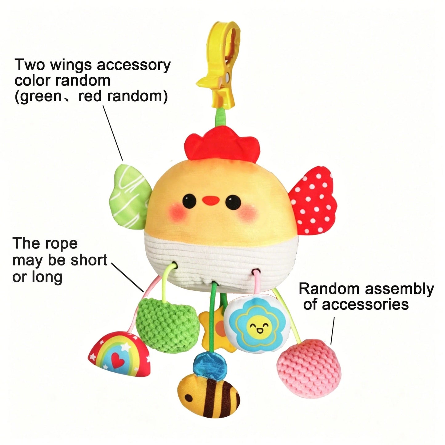 1pc Chicken Pull String Funny Pendant, Funny Hand Exercise Pendant, Cartoon Animal Pendant, Holiday Gift, Birthday Gift