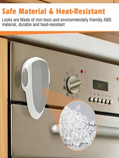 1pc Child Lock,Gray Oven Lock,Heat-Resistant Material,Easy Installation And Use,No Tools Required,Prevent Burns And Suitable For Oven Use,Kitchen Supplies Baby Shower Family Decorations Gifts