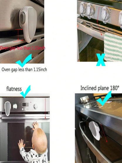 1pc Child Lock,Gray Oven Lock,Heat-Resistant Material,Easy Installation And Use,No Tools Required,Prevent Burns And Suitable For Oven Use,Kitchen Supplies Baby Shower Family Decorations Gifts