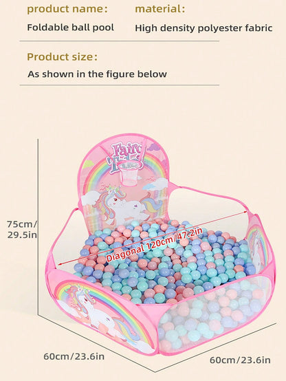 1pc Children's Fabric Ball Pit, Large Capacity Foldable Portable One-Click Storage, Indoor Fun Interactive Playhouse Tent Toy For Toddlers, Boys & Girls, Halloween, Thanksgiving, Birthday Gift, Daycar