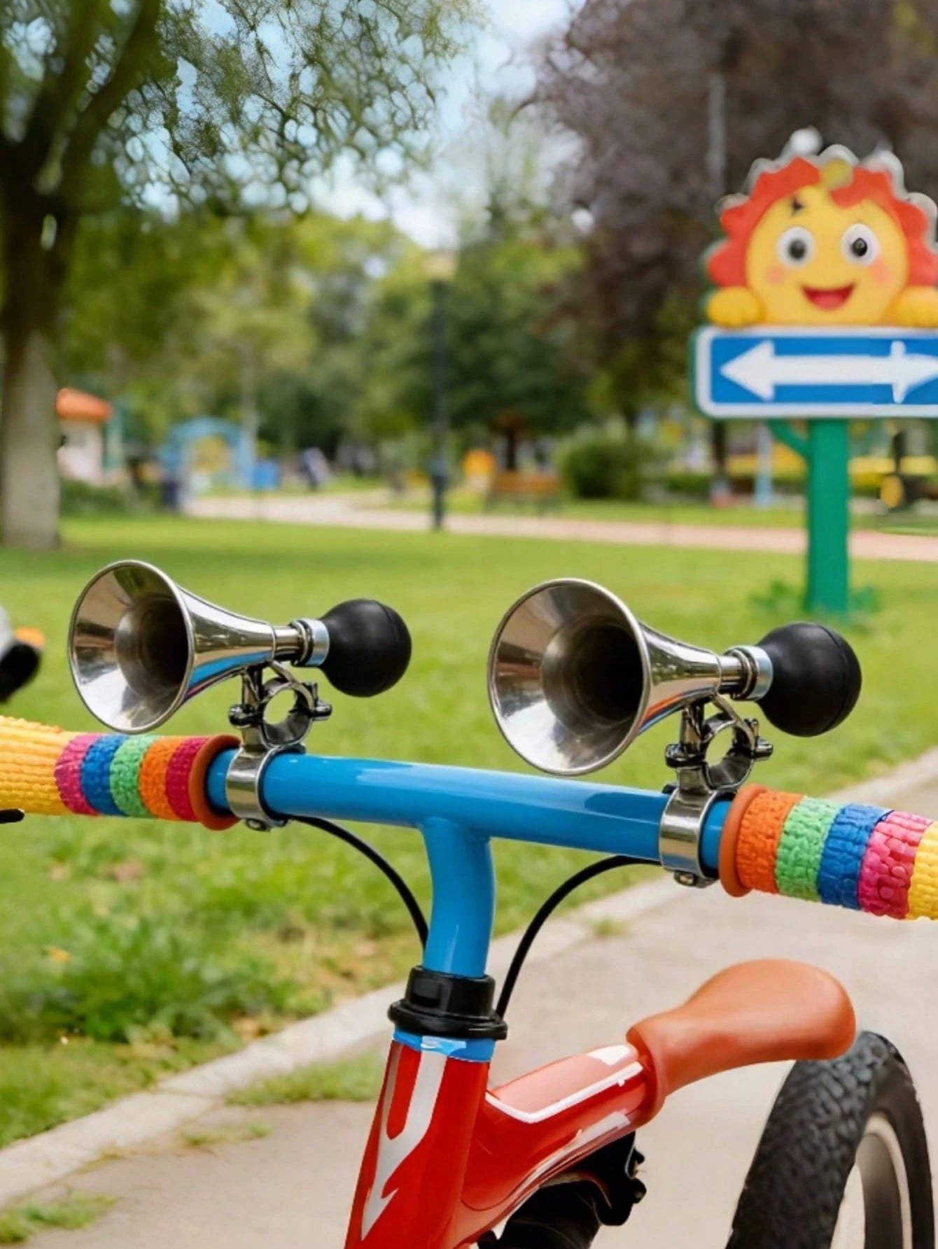 1pc Colorful Bicycle Horn, Single Design, Serves As Cycling Ring Alarm, Suitable For Plastic Handlebars And Scooters, Bicycle Accessory Tool