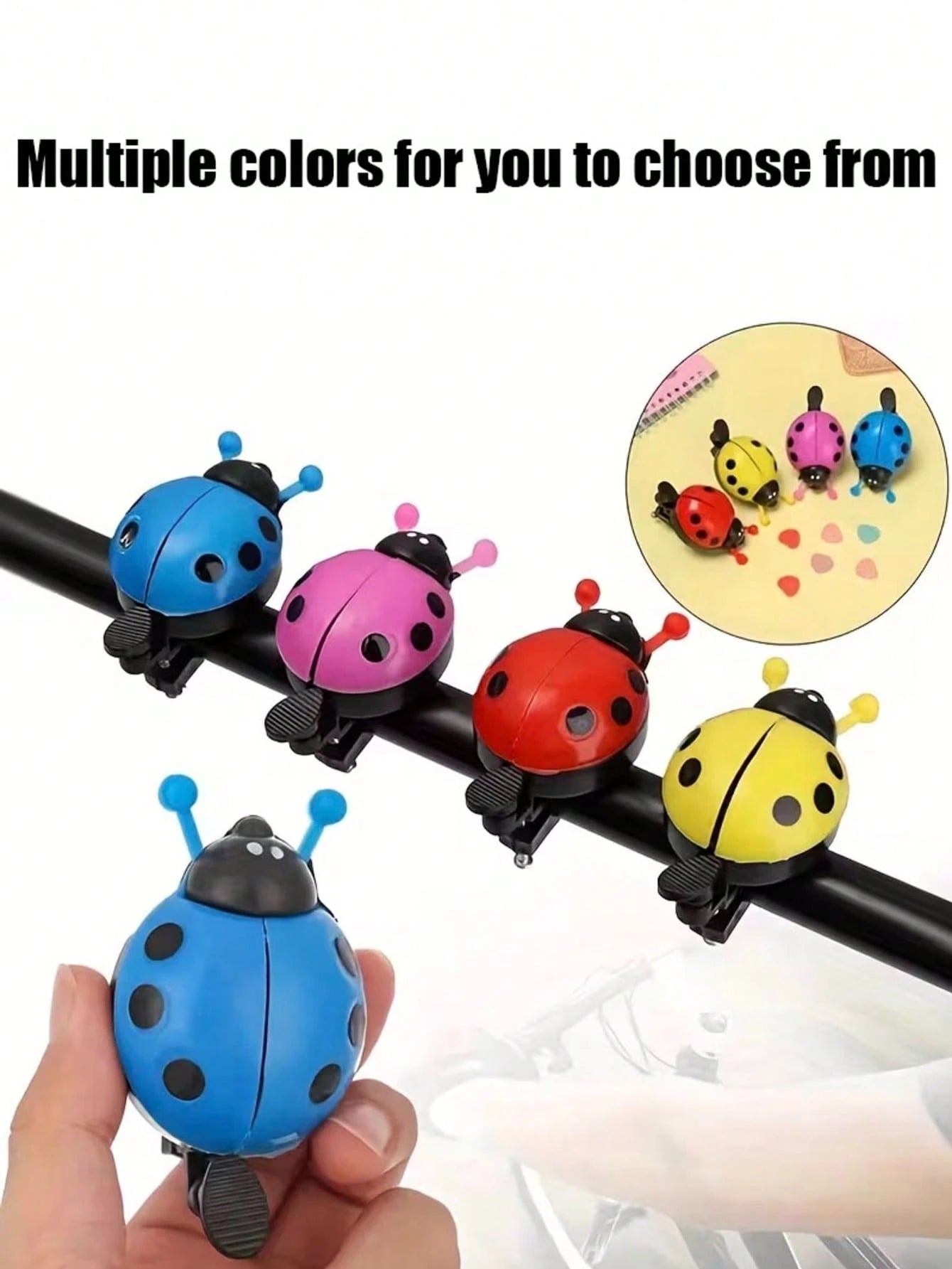 1pc Colorful Ladybug Bicycle Bell| Bike Horn, Mountain Bike Beetle Bell