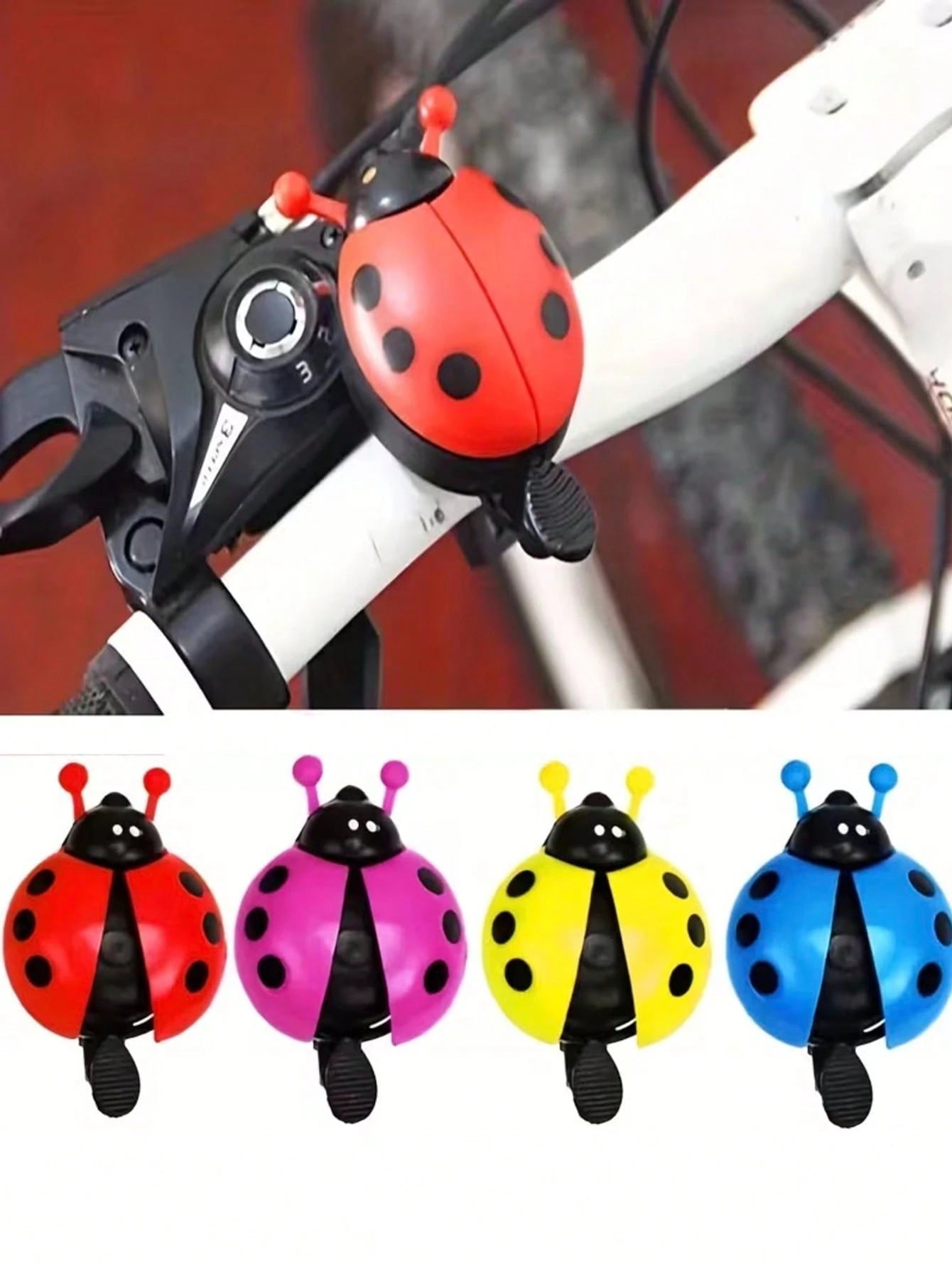 1pc Colorful Ladybug Bicycle Bell| Bike Horn, Mountain Bike Beetle Bell