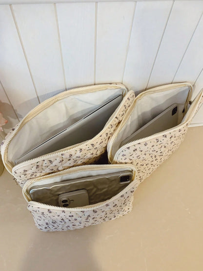 1pc Corduroy Laptop Sleeve, Fits 11"/13"/15" Laptops, Leopard Print Casual Unisex Protective Case, Compact & Portable, Can Be Used As Document Bag, Laptop Inner Sleeve, Laptop Carrying Bag, Suitable F