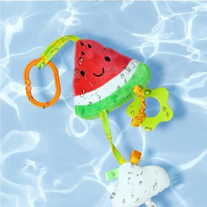 1pc Cute Fruit Cart Car Seat Hanging Toy Rattle With Chimes, Suitable For Newborn Baby Gift