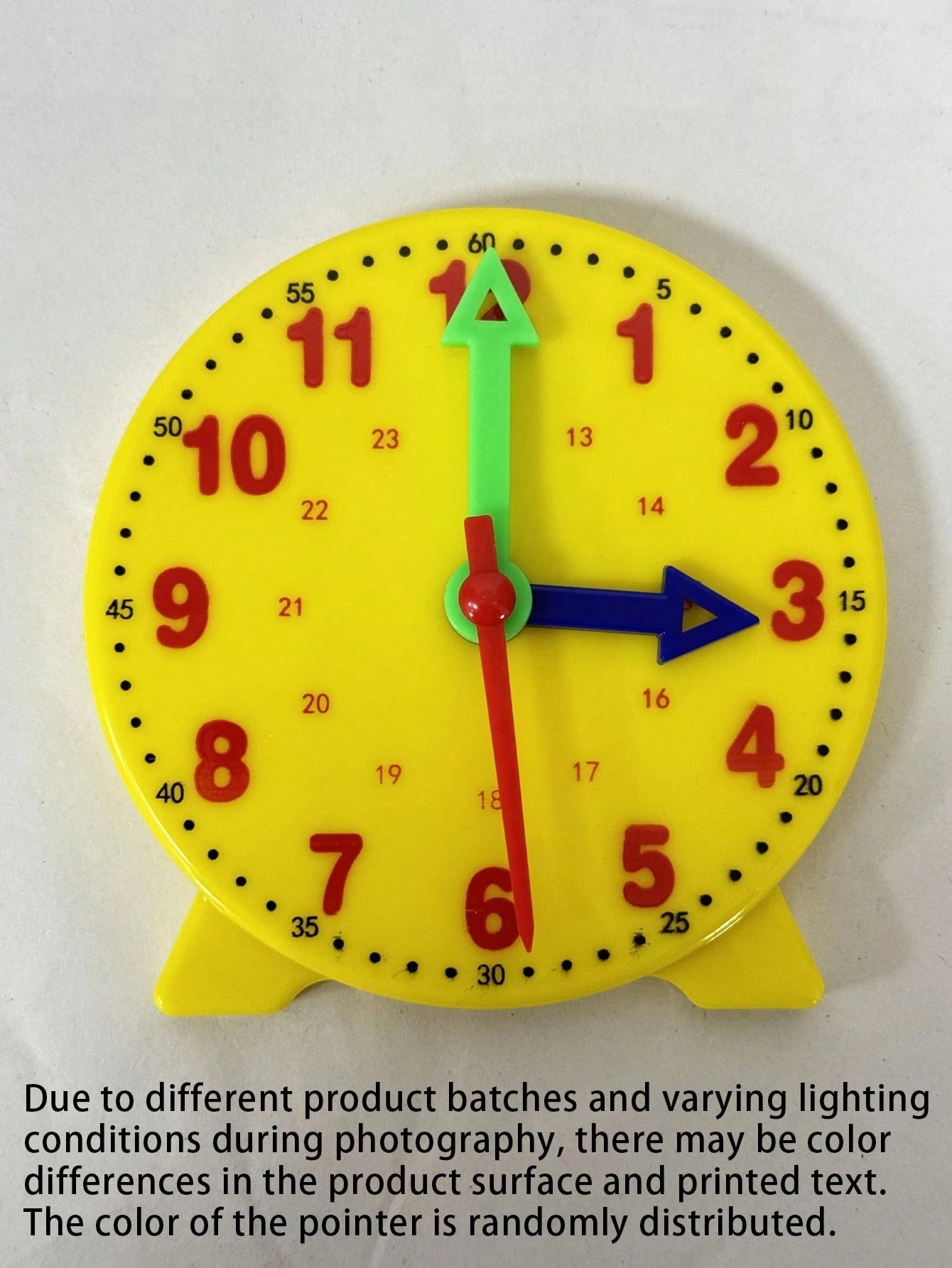1pc Digital Pattern Time Teaching Clock Model, Simple Multifunctional Teaching Model, Suitable For Preschoolers And Children Learning, Back To School Supplies
