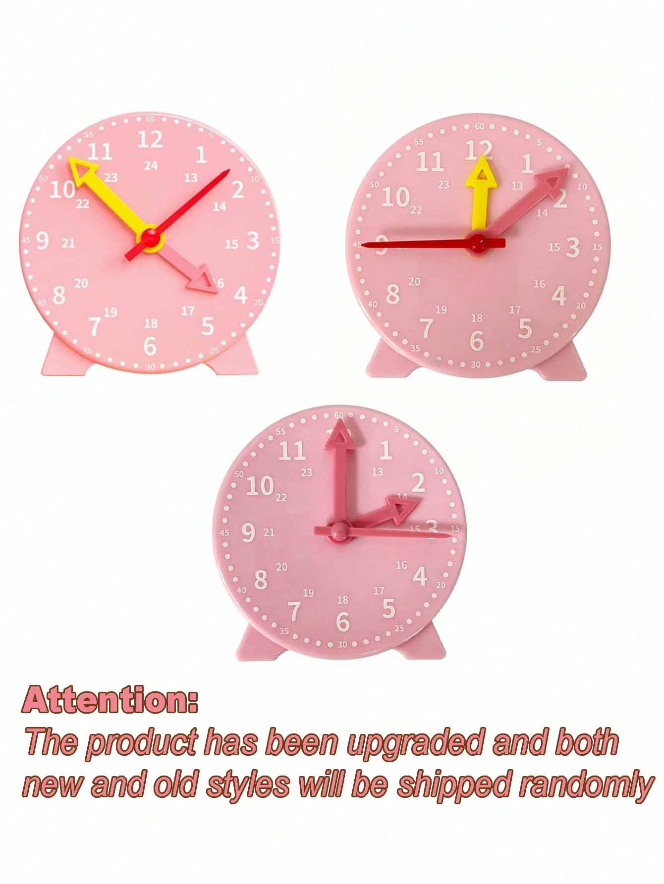 1pc Digital Pattern Time Teaching Clock Model, Simple Multifunctional Teaching Model, Suitable For Preschoolers And Children Learning, Back To School Supplies