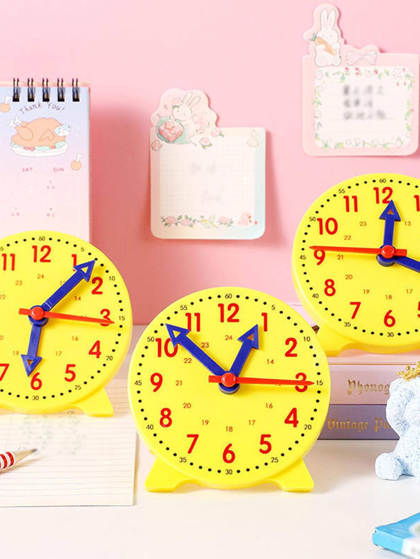 1pc Digital Pattern Time Teaching Clock Model, Simple Multifunctional Teaching Model, Suitable For Preschoolers And Children Learning, Back To School Supplies