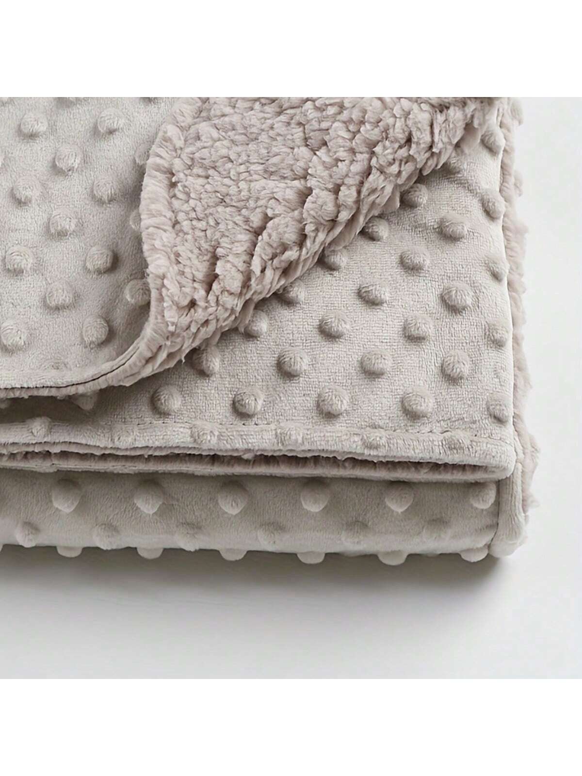 1pc Double-Layer Baby Blanket, Dotted Plush Tactile Blanket, Stroller Blanket, All Season