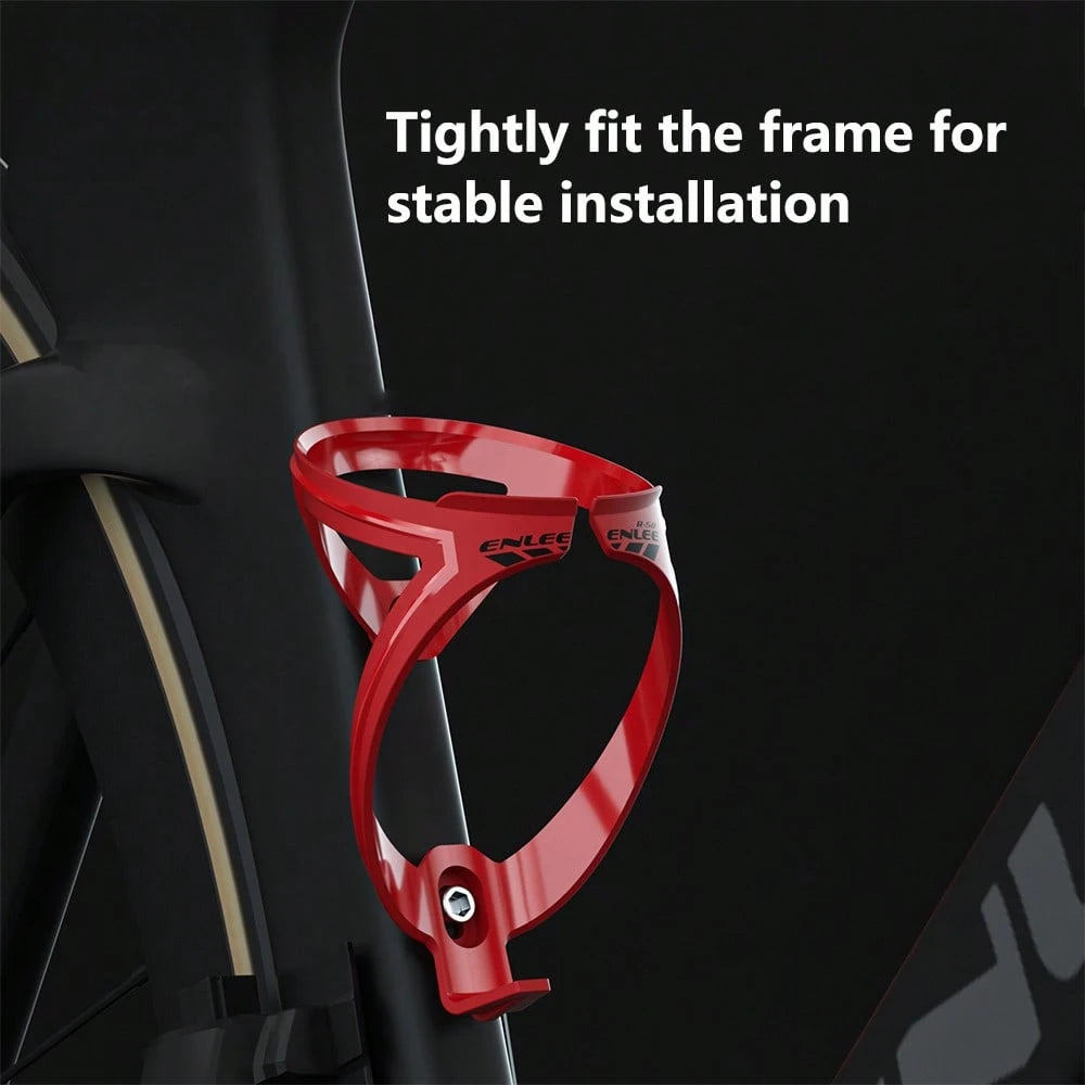 1pc ENLEE Bicycle Kettle Rack Carbon Fiber Bike Water Bottle Cage With Ergonomic Design Durable And Removable Lightweight Universal Color Cup Holder For Road And Mountain Bikes, Perfect Gifts For Men