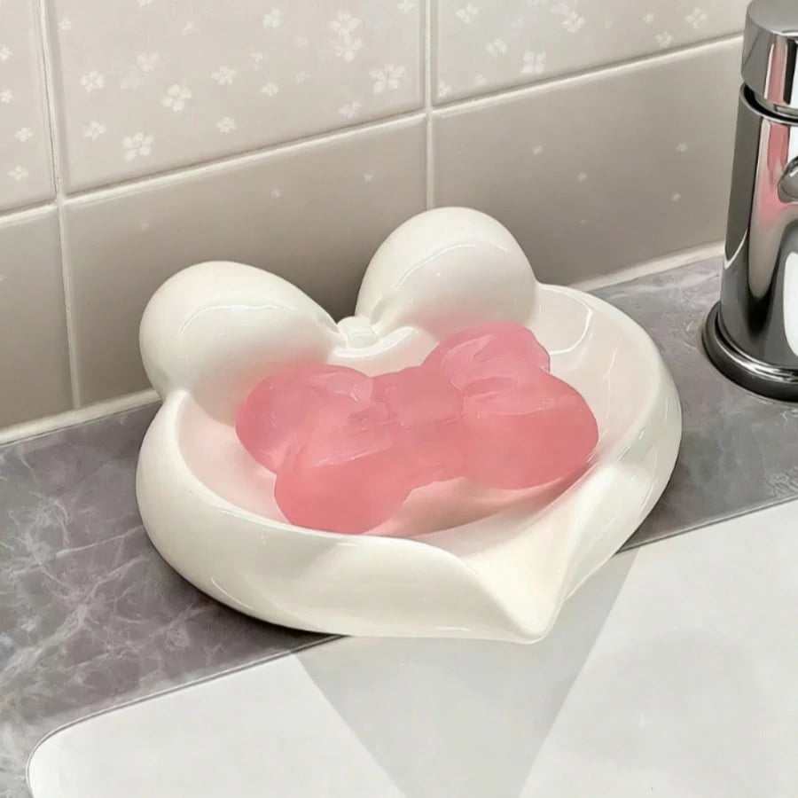 1pc Floral Self-Draining Soap Dish- Durable, Hygienic Bathroom Accessory For Home Decor