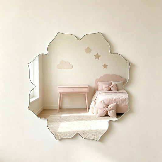 1PC Flower-Shaped Acrylic Mirror Wall Decal Home Decor For Living Room And Other Rooms Modern Aesthetic Decor For Bedrooms Living Rooms Bathrooms