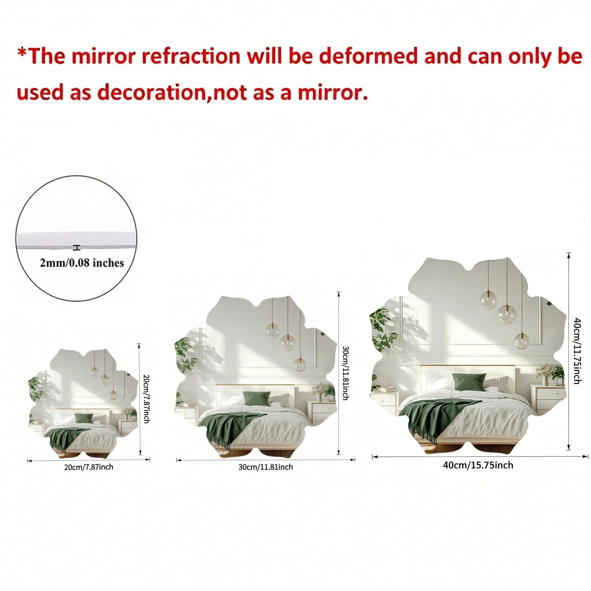 1PC Flower-Shaped Acrylic Mirror Wall Decal Home Decor For Living Room And Other Rooms Modern Aesthetic Decor For Bedrooms Living Rooms Bathrooms