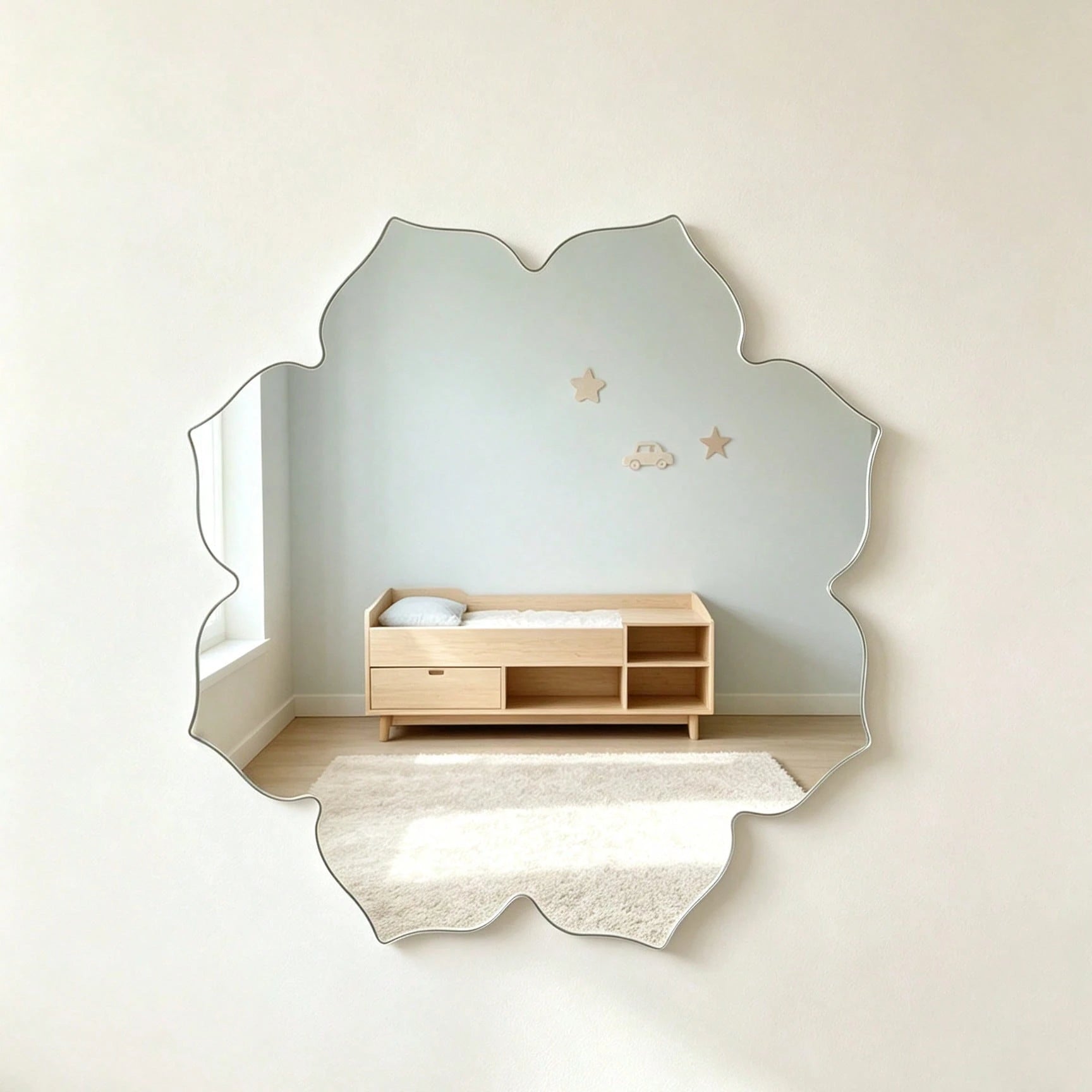 1PC Flower-Shaped Acrylic Mirror Wall Decal Home Decor For Living Room And Other Rooms Modern Aesthetic Decor For Bedrooms Living Rooms Bathrooms