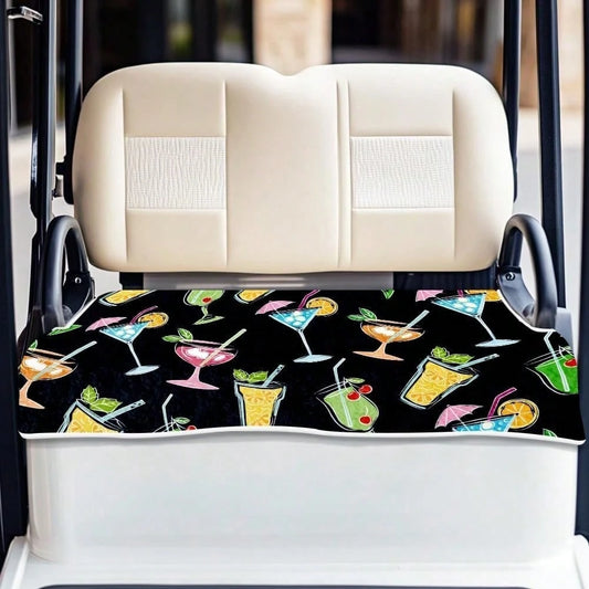 1Pc Golf Cart Seat Cover With Juice Pattern, Waterproof, Stain-Resistant,Compatible With Most Models, Vehicle Interior Protection, Highquality Material
