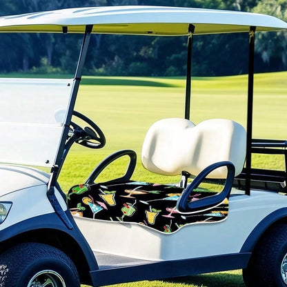 1Pc Golf Cart Seat Cover With Juice Pattern, Waterproof, Stain-Resistant,Compatible With Most Models, Vehicle Interior Protection, Highquality Material
