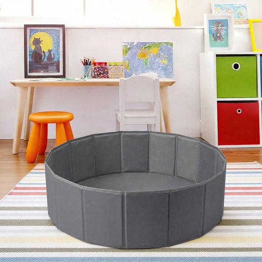 1Pc Gray Minimalist Foldable Baby Ball Pit NOT Included Balls Multi-Purpose Portable Baby Pet Ball Pool Gift For Baby Boys Girls