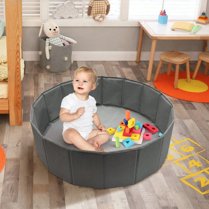 1Pc Gray Minimalist Foldable Baby Ball Pit NOT Included Balls Multi-Purpose Portable Baby Pet Ball Pool Gift For Baby Boys Girls