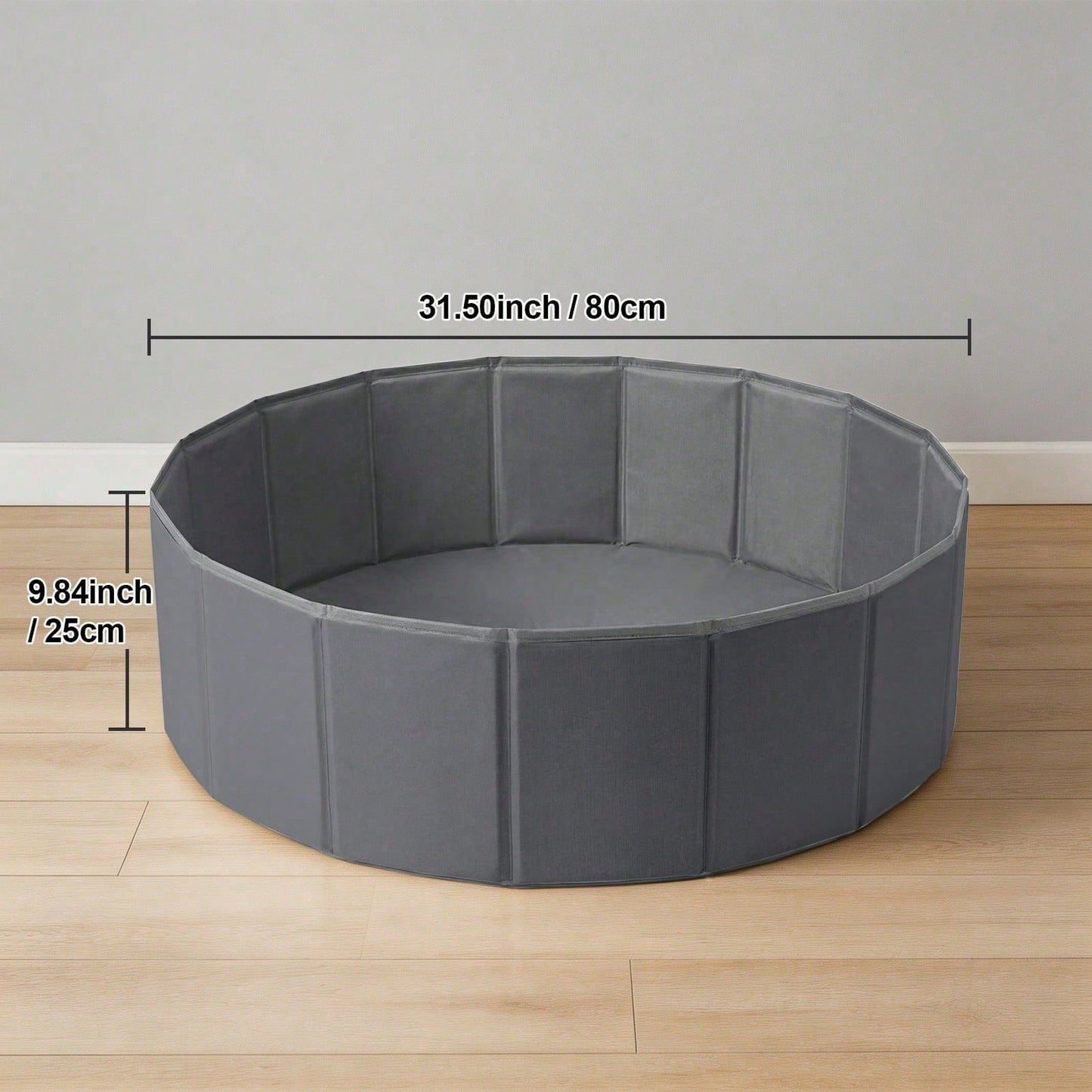 1Pc Gray Minimalist Foldable Baby Ball Pit NOT Included Balls Multi-Purpose Portable Baby Pet Ball Pool Gift For Baby Boys Girls