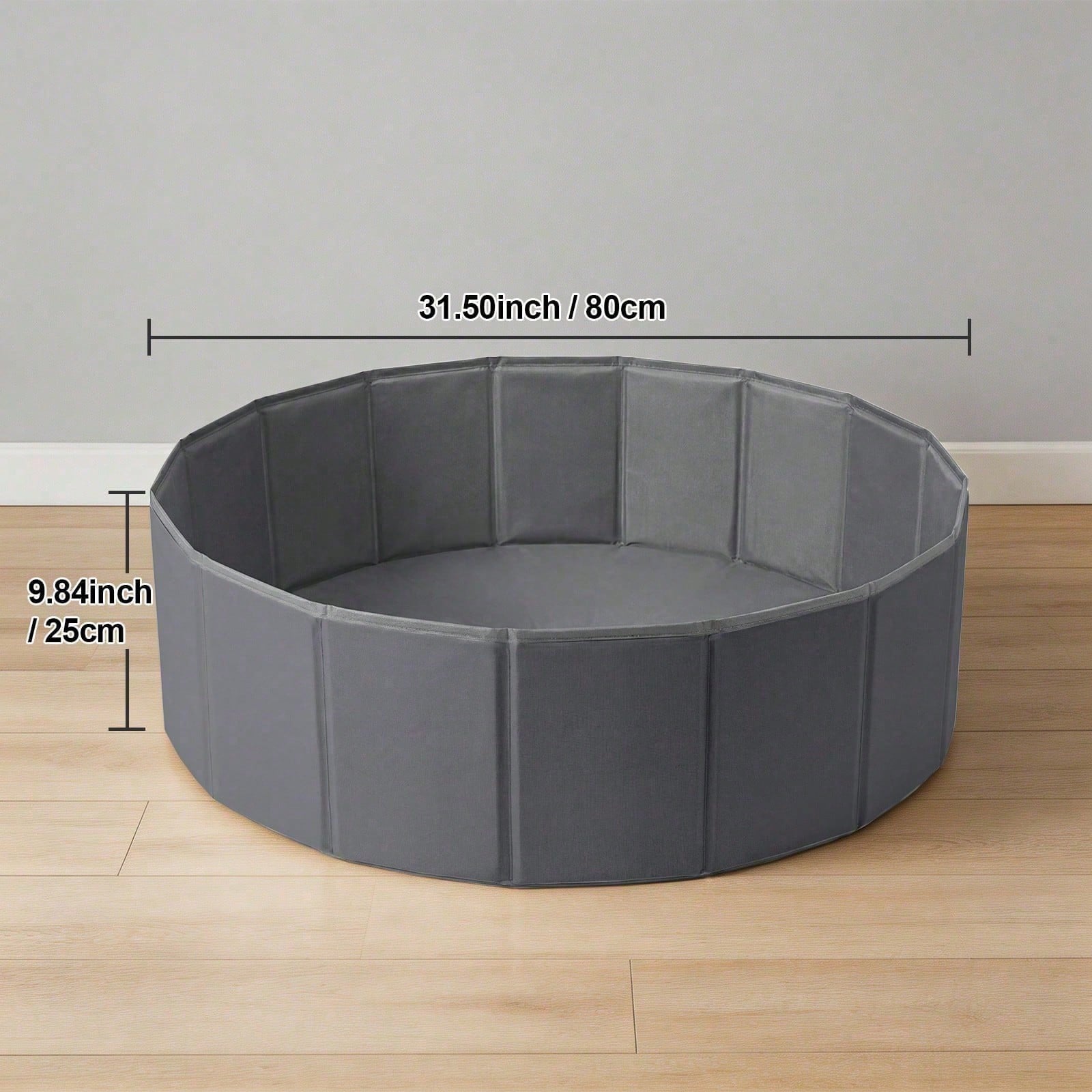1Pc Gray Minimalist Foldable Baby Ball Pit NOT Included Balls Multi-Purpose Portable Baby Pet Ball Pool Gift For Baby Boys Girls