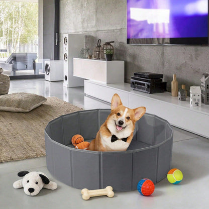 1Pc Gray Minimalist Foldable Baby Ball Pit NOT Included Balls Multi-Purpose Portable Baby Pet Ball Pool Gift For Baby Boys Girls