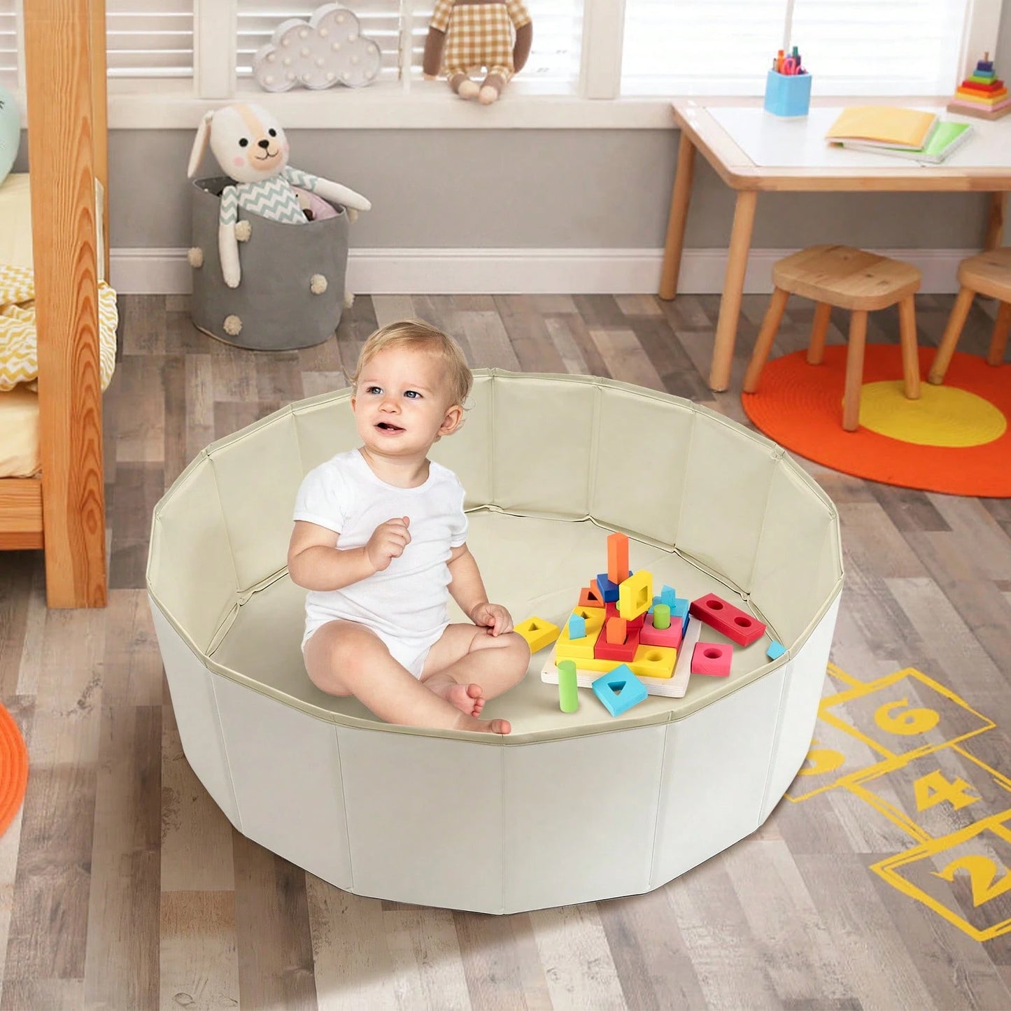 1pc Home Ball Pit, Baby Toy House, Boy Girl Castle, Portable Pet Swimming Pool Sand Pit Playroom (Balls Not Included)