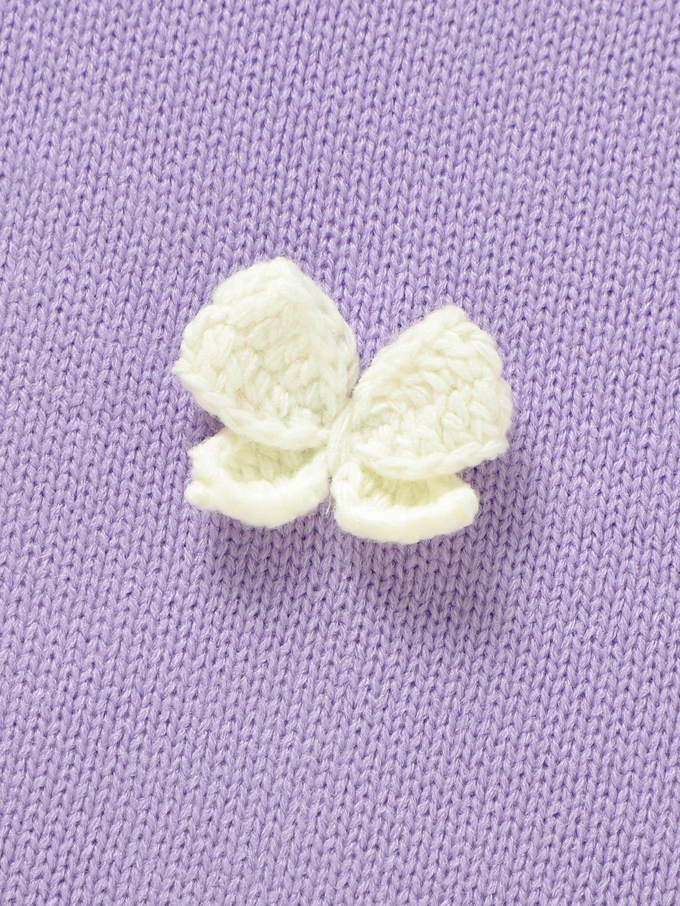 1pc Knitted Baby Blanket With Exquisite 3D Bow Decor, Sweet Baby Swaddle Blanket, Casual Minimalistic Design, Suitable For All Seasons