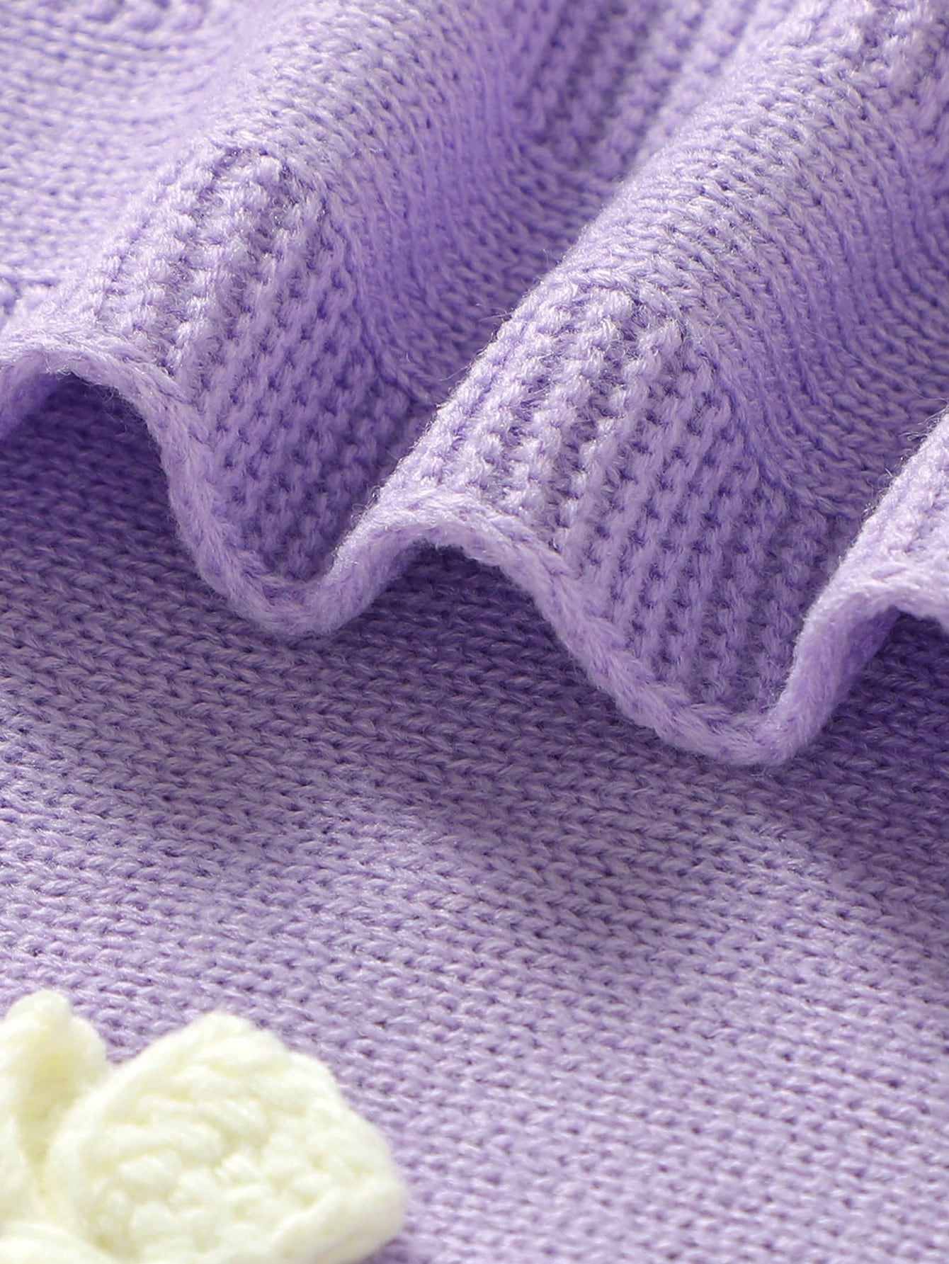 1pc Knitted Baby Blanket With Exquisite 3D Bow Decor, Sweet Baby Swaddle Blanket, Casual Minimalistic Design, Suitable For All Seasons