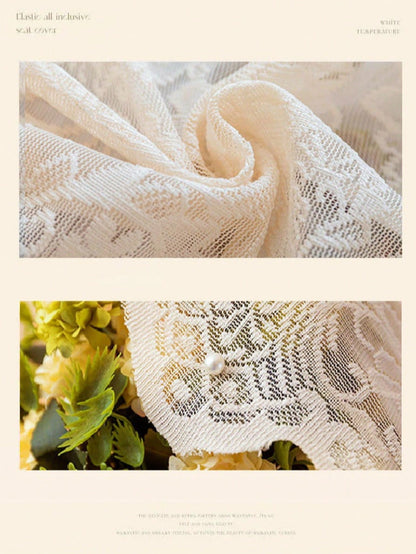 1pc Lace Sheer Curtain, Light Filtering, Rod Pocket, Elegant And Graceful, Suitable For Decorative Curtains, Door Curtains, Baby Shower Decor, Room Decor