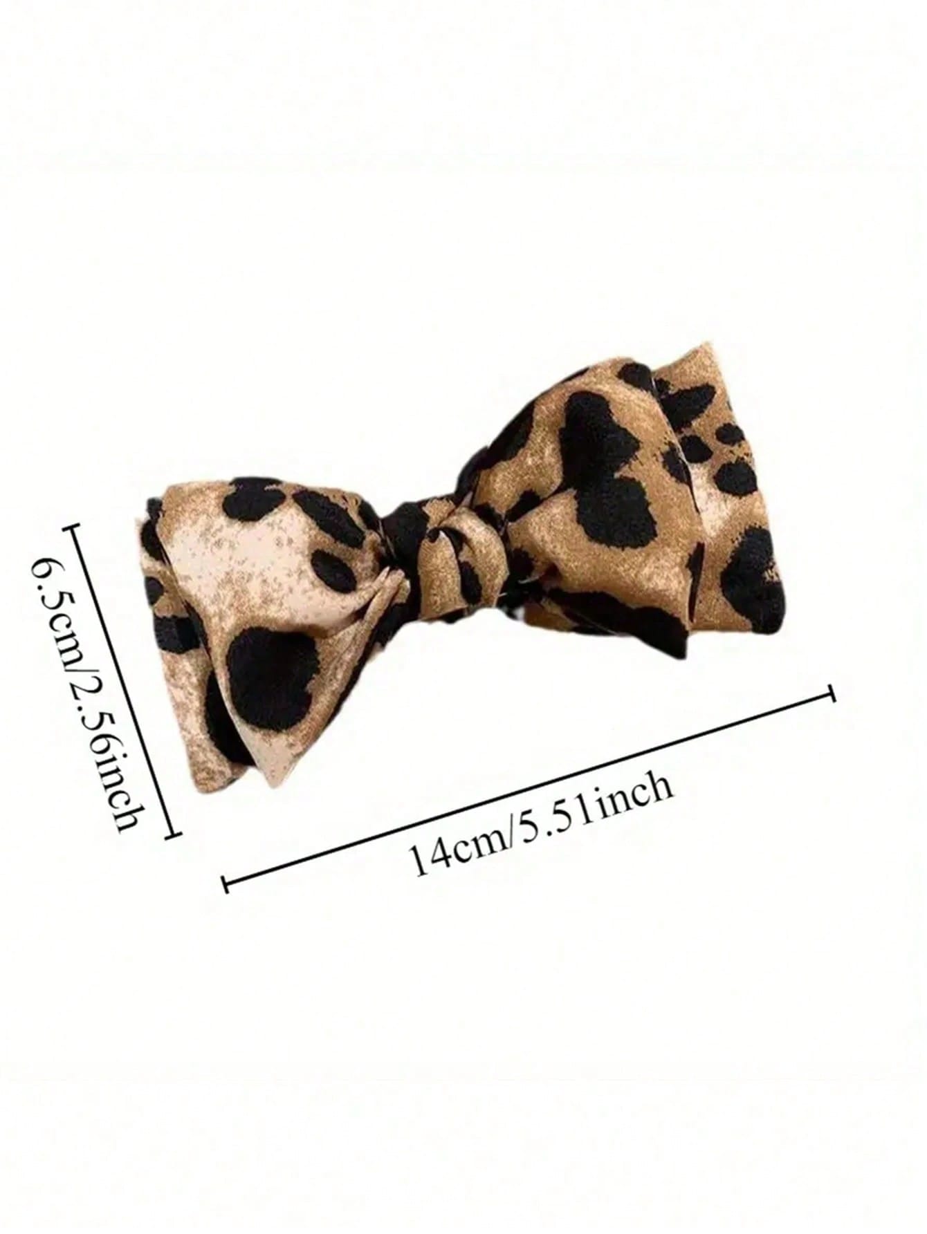 1pc Leopard Print Bow Hair Clip, Suitable For Daily Wear, Practical And Easy To Use, Exquisite Design, Can Fix Ponytail Hairstyle. New Fashion High Top Ponytail Hair Clip, Suitable For High-End Occasi