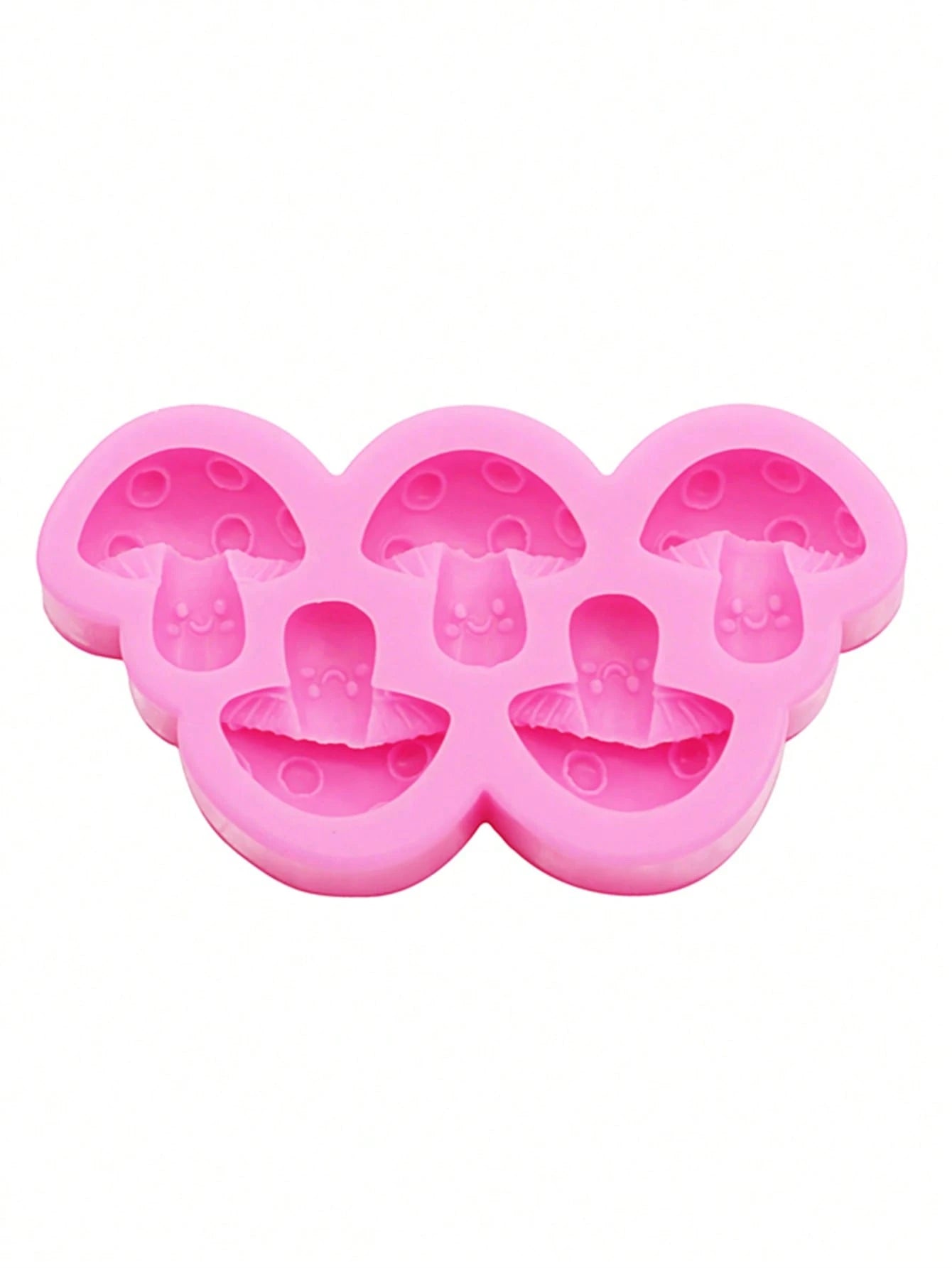 1pc Liquid Silicone Mold, Mini Realistic Cartoon Mushroom Jewelry Accessory Mold, DIY Clay Silicone Mold For Hollow Out Clogs Charms, Jewelry Making, Clothing Decoration
