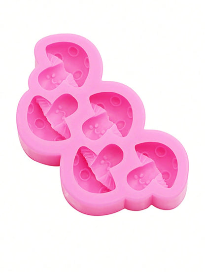 1pc Liquid Silicone Mold, Mini Realistic Cartoon Mushroom Jewelry Accessory Mold, DIY Clay Silicone Mold For Hollow Out Clogs Charms, Jewelry Making, Clothing Decoration