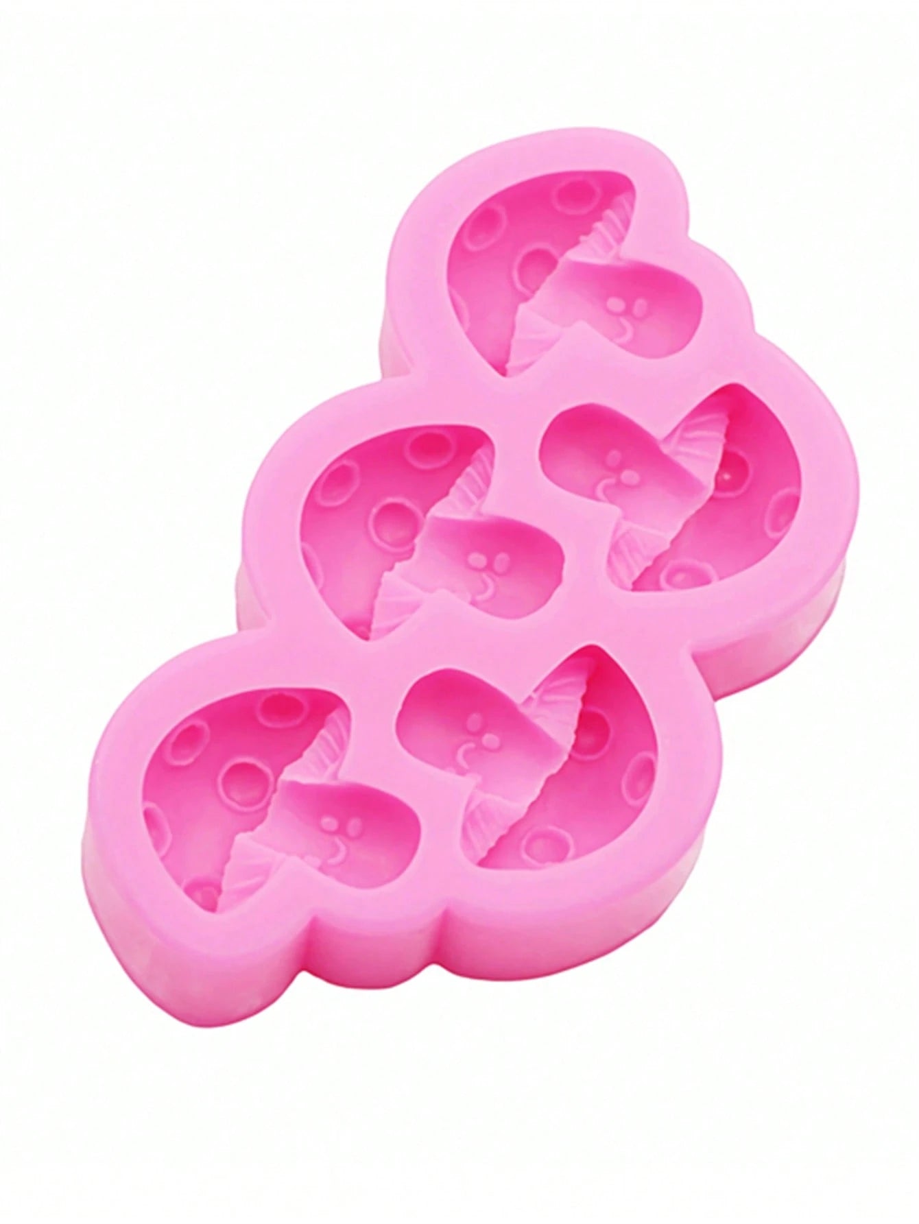 1pc Liquid Silicone Mold, Mini Realistic Cartoon Mushroom Jewelry Accessory Mold, DIY Clay Silicone Mold For Hollow Out Clogs Charms, Jewelry Making, Clothing Decoration