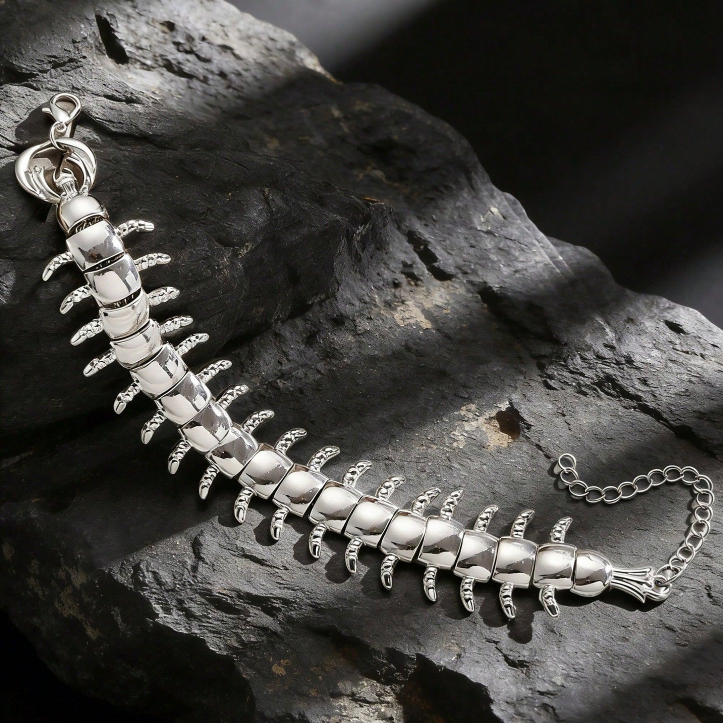 1pc Men's Unique 3D Centipede Bracelet, Suitable For Daily Wear