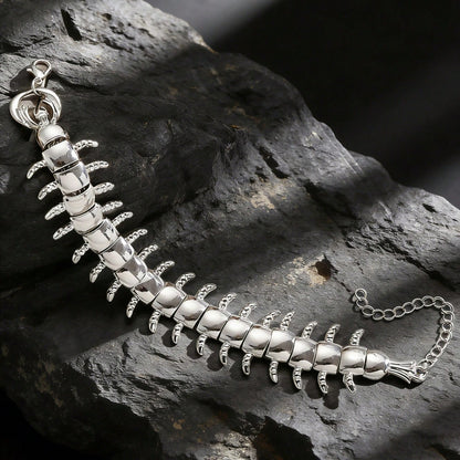 1pc Men's Unique 3D Centipede Bracelet, Suitable For Daily Wear