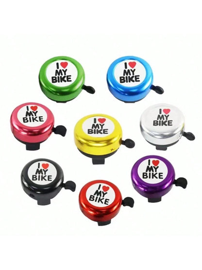 1pc Mini Bicycle Bell "I Love Cycling" Slogan, Loud Alloy Ring, Suitable For Mountain Bike & Road Bike, Cycling Accessories